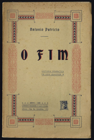 Capa do texto dramatrugico O Fim de António Patrício