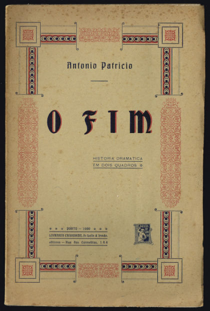 Capa do texto dramatrugico O Fim de António Patrício