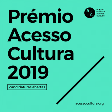 Imagem com a publicação do anúncio da abertura de candidaturas ao Prémio de Acesso à Cultura pela associação a/c.org